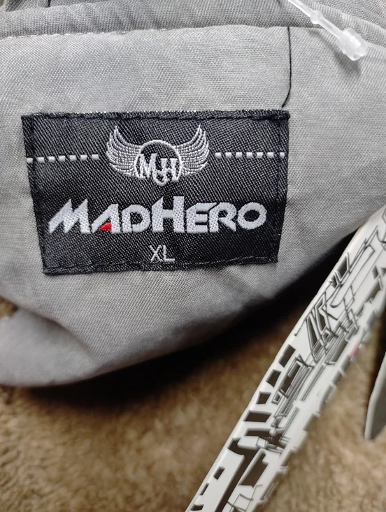 Mad Hero Gray Quilted Jacket Mens Sz XL Corduroy Collar Fleece Lined Button NWT - Picture 8 of 9